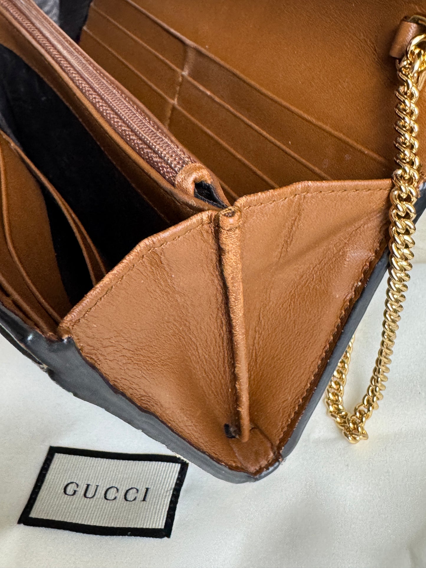 GUCCI Supreme Padlock Wallet On Chain Black
