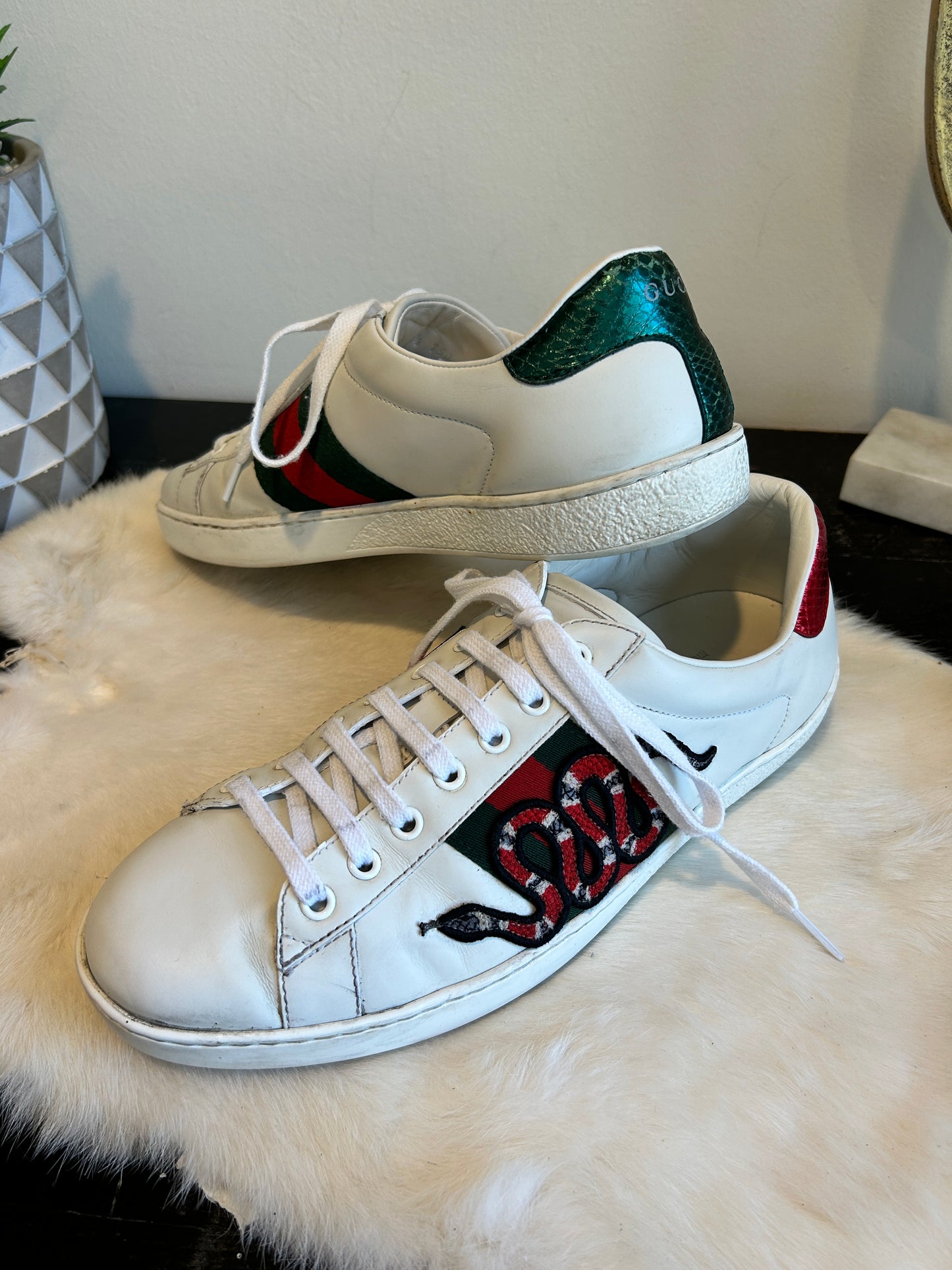 GUCCI Ace King Snake Sneakers 8.5EU (41.5EU)