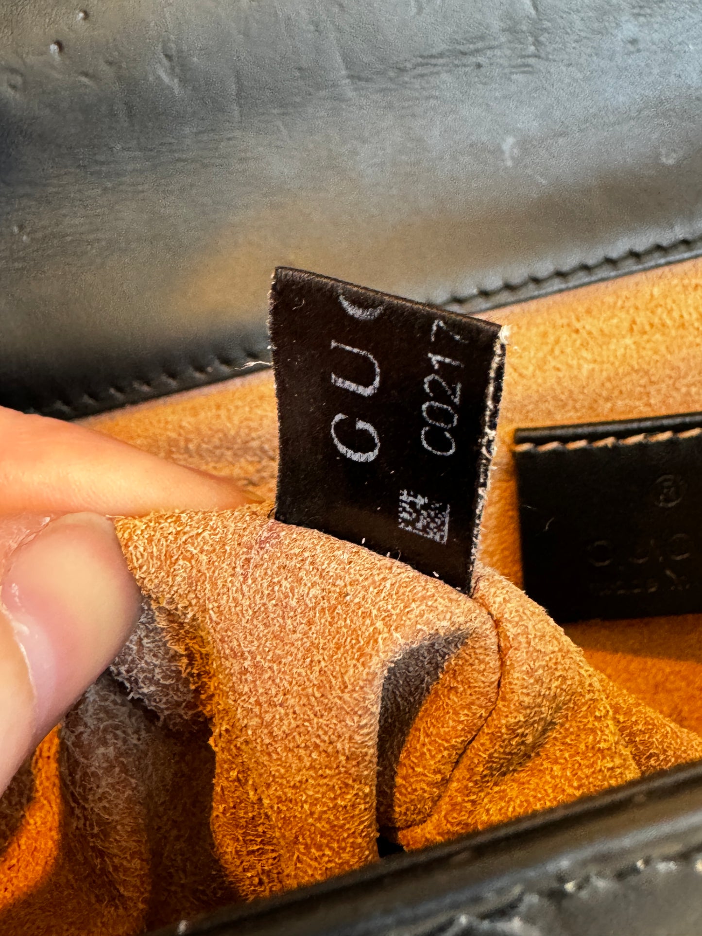 GUCCI Black Guccissima Padlock Mini