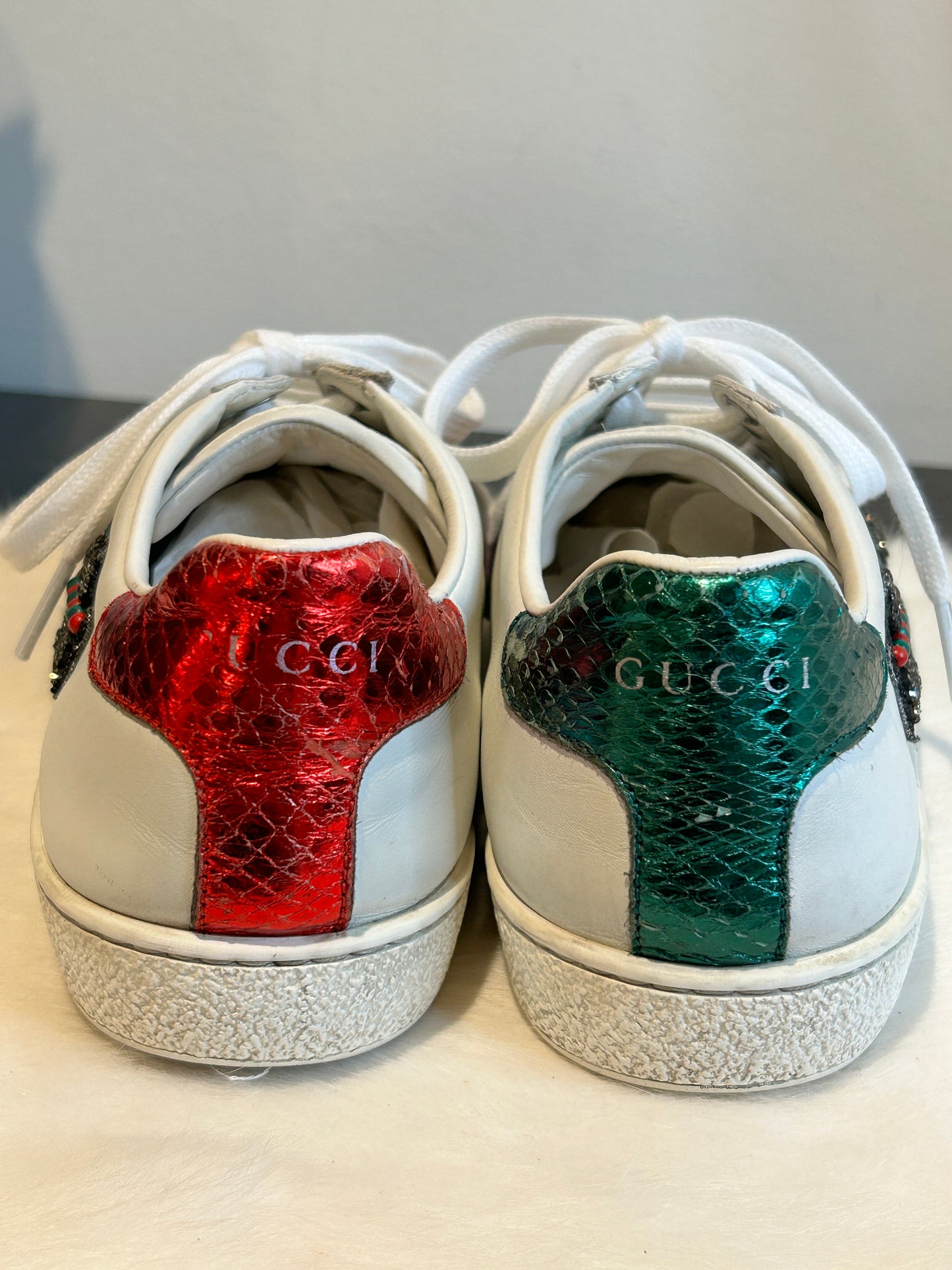 GUCCI Ace Rhinestone Arrows Sneakers Women's 38EU