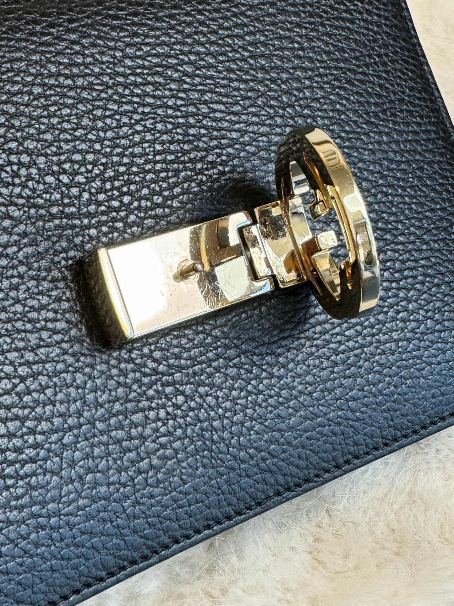 GUCCI Interlocking G Black Leather Bag