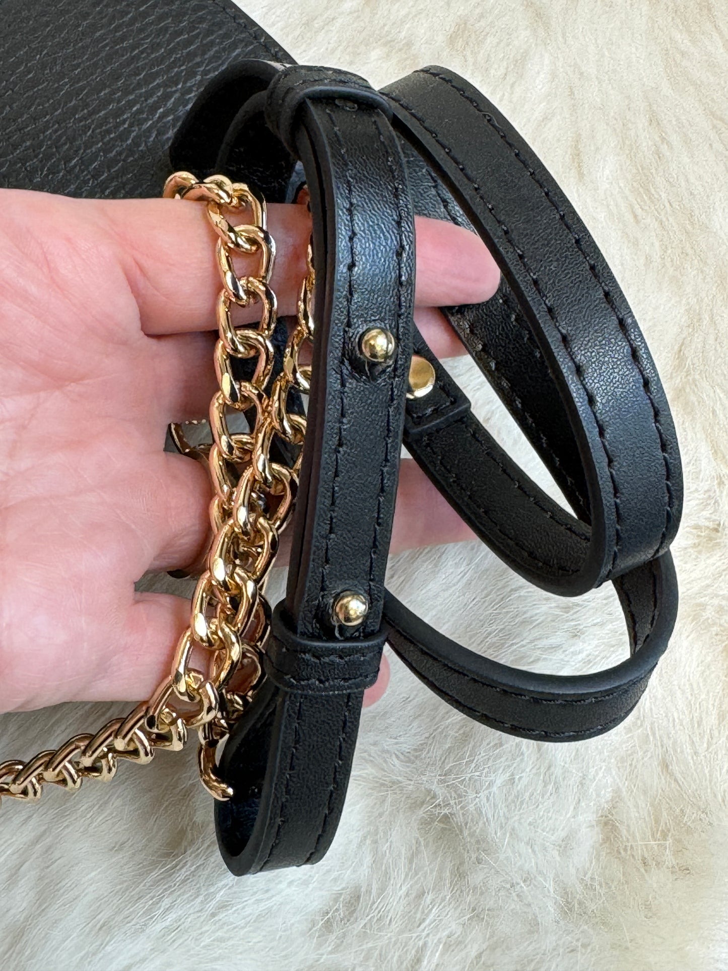 GUCCI Interlocking G Black Leather Bag