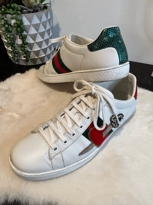 GUCCI Ace Sword Heart Women's Sneakers Size 40EU