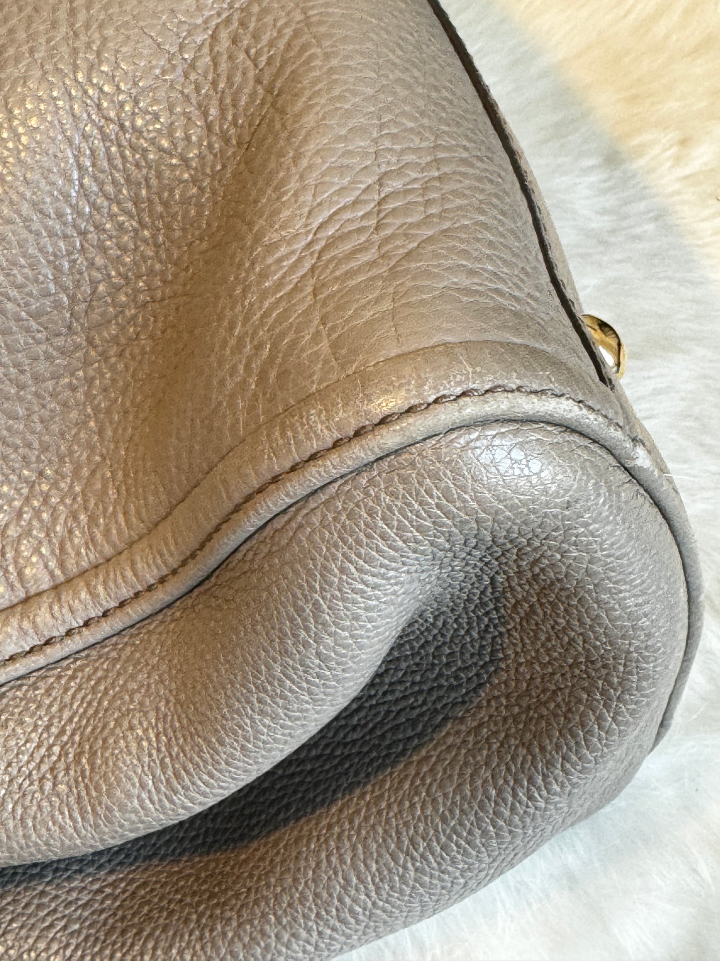Gucci Pebbled Calfskin Medium Soho Tassel Bag