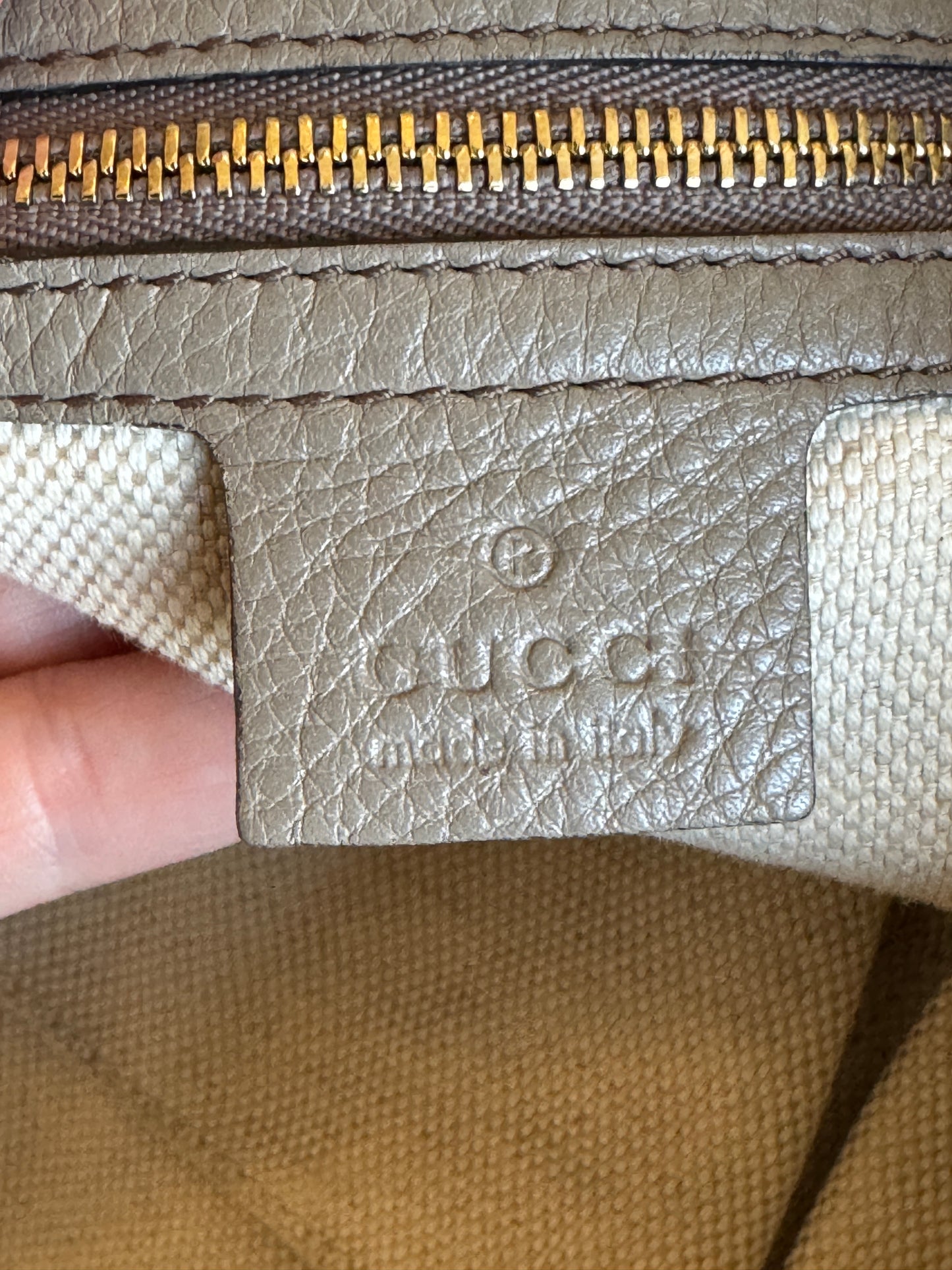 Gucci Pebbled Calfskin Medium Soho Tassel Bag