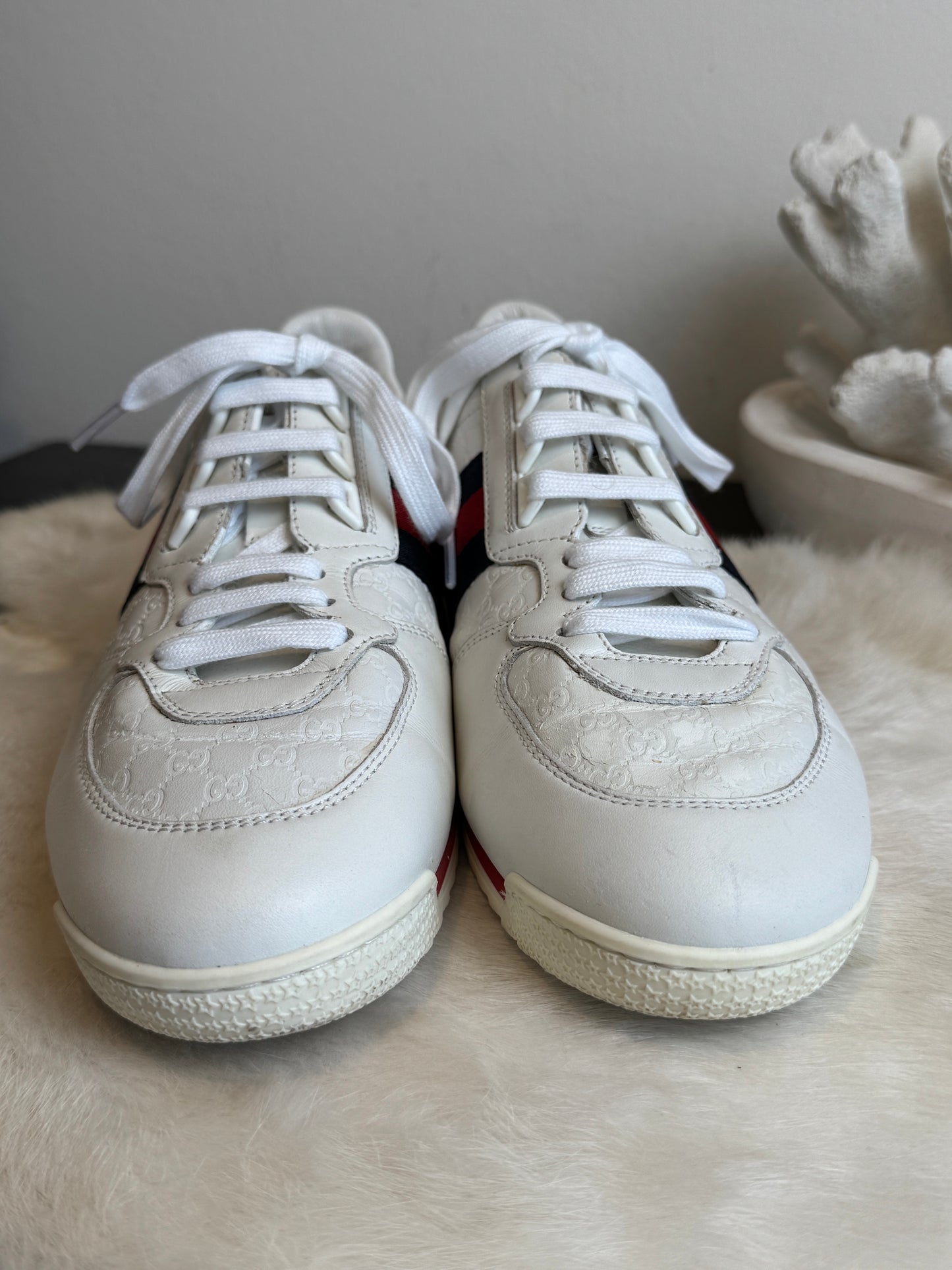 GUCCI White Guccissima Trainers Sneakers 5.5EU (38.5EU)