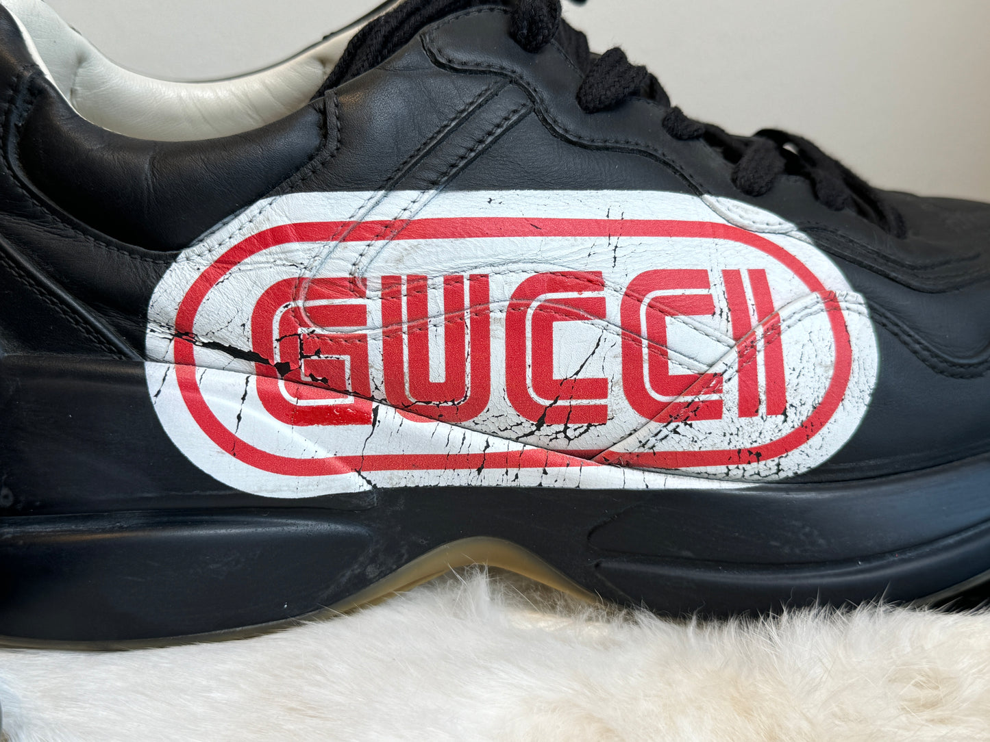 GUCCI Rhyton Black Sneakers Mens 7EU (Womens 40EU)