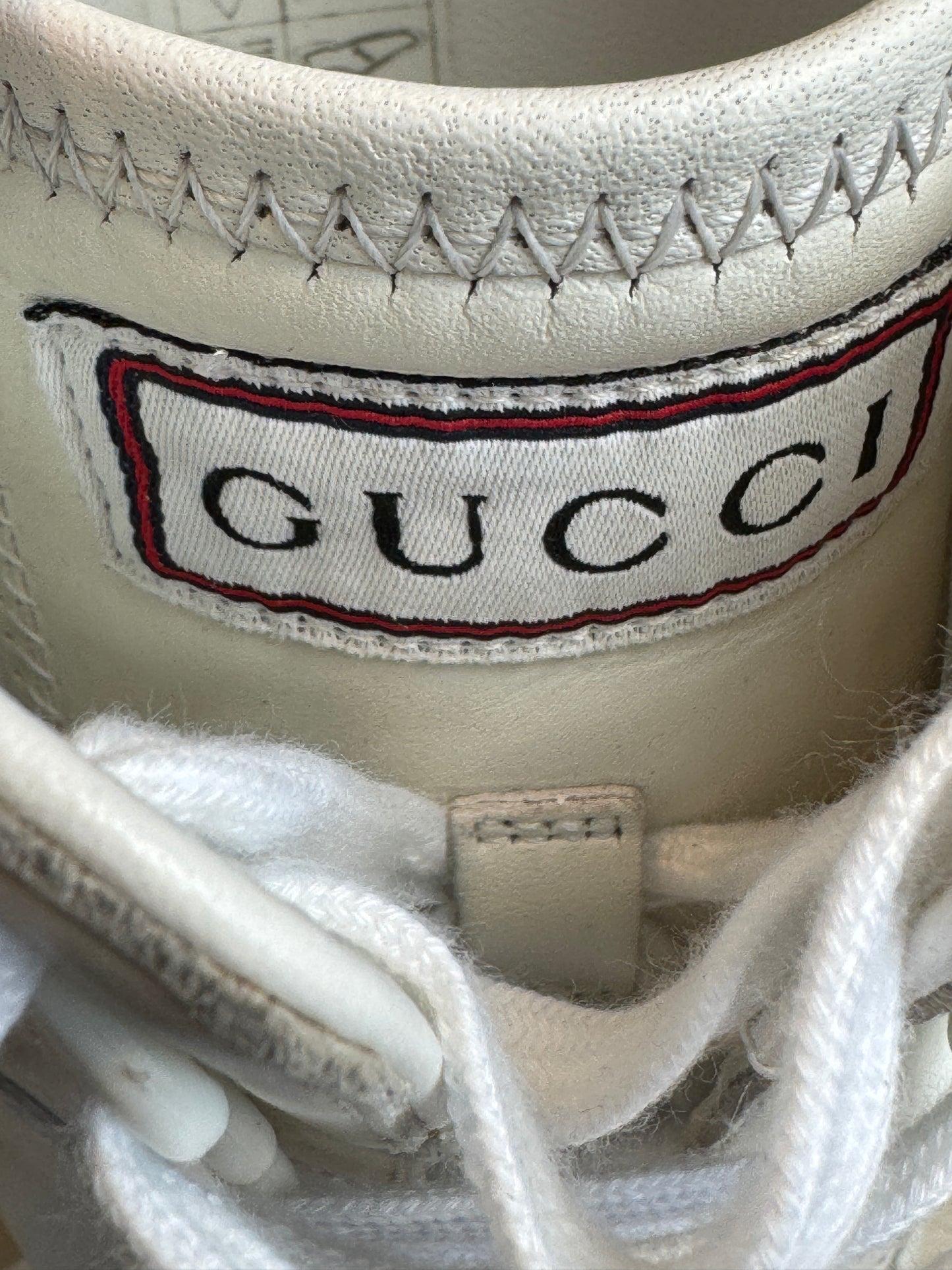 GUCCI White Guccissima Trainers Sneakers 5.5EU (38.5EU)