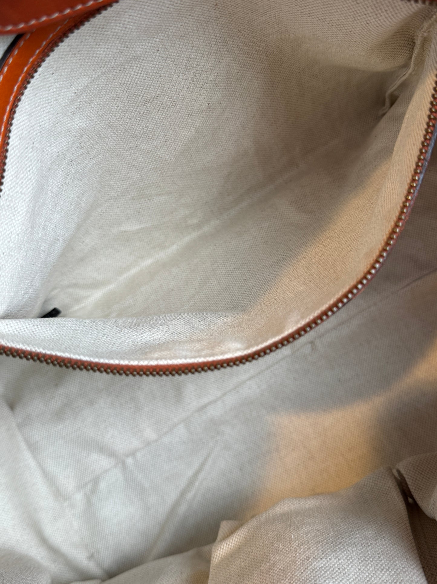 GUCCI GG Running Tote Bag Handbag Leather Orange