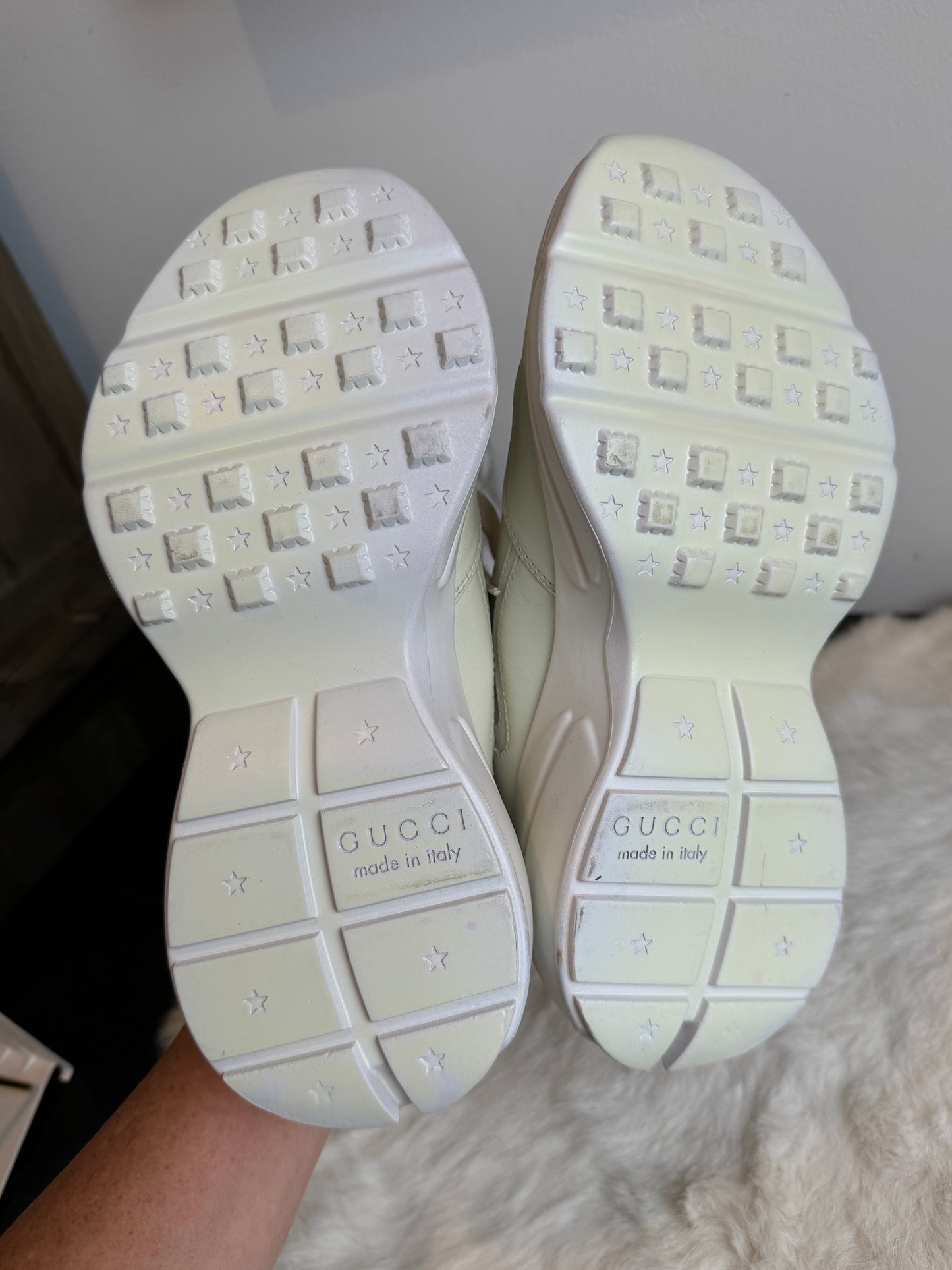 Gucci Rhyton Logo Ivory Sneakers 35EU
