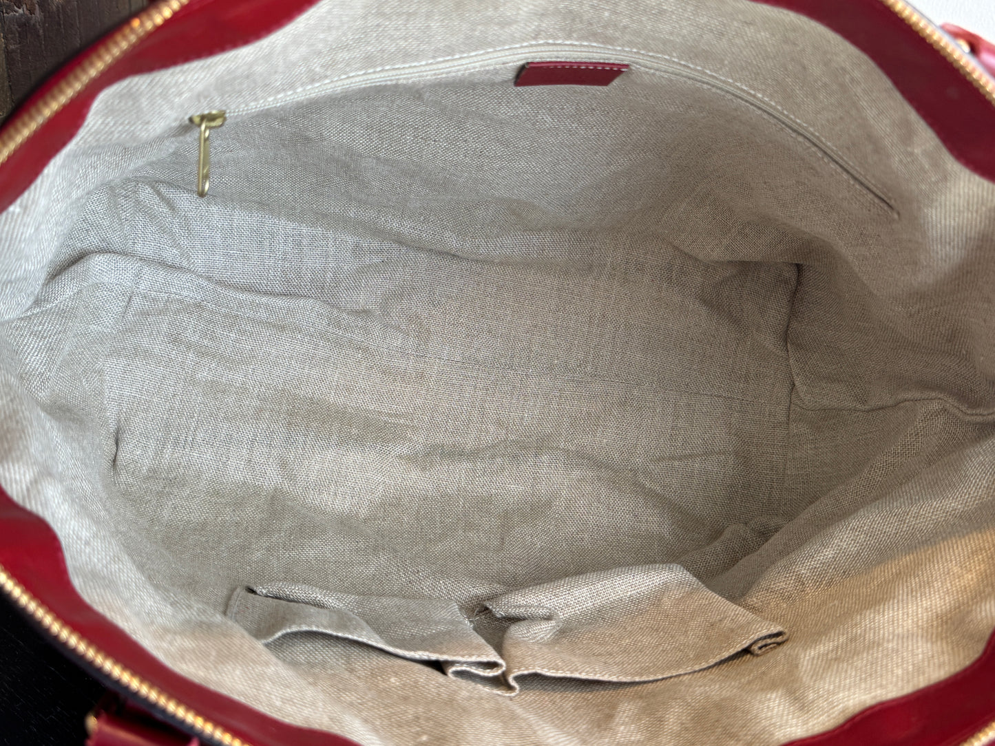 GUCCI Micro-Guccissima Cima Dome Red 2-Way Tote Large