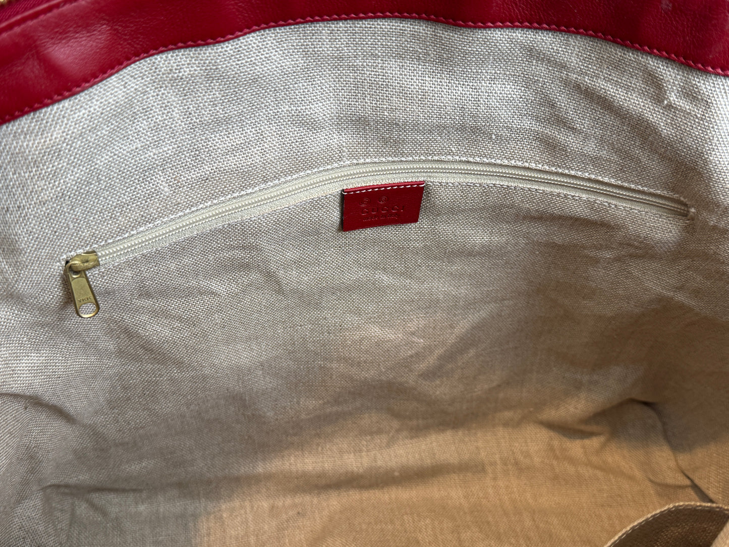 GUCCI Micro-Guccissima Cima Dome Red 2-Way Tote Large