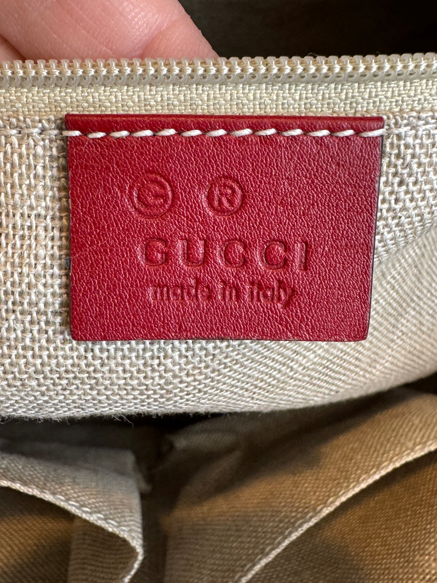 GUCCI Micro-Guccissima Cima Dome Red 2-Way Tote Large