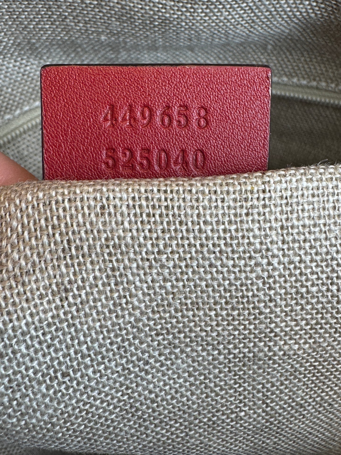 GUCCI Micro-Guccissima Cima Dome Red 2-Way Tote Large