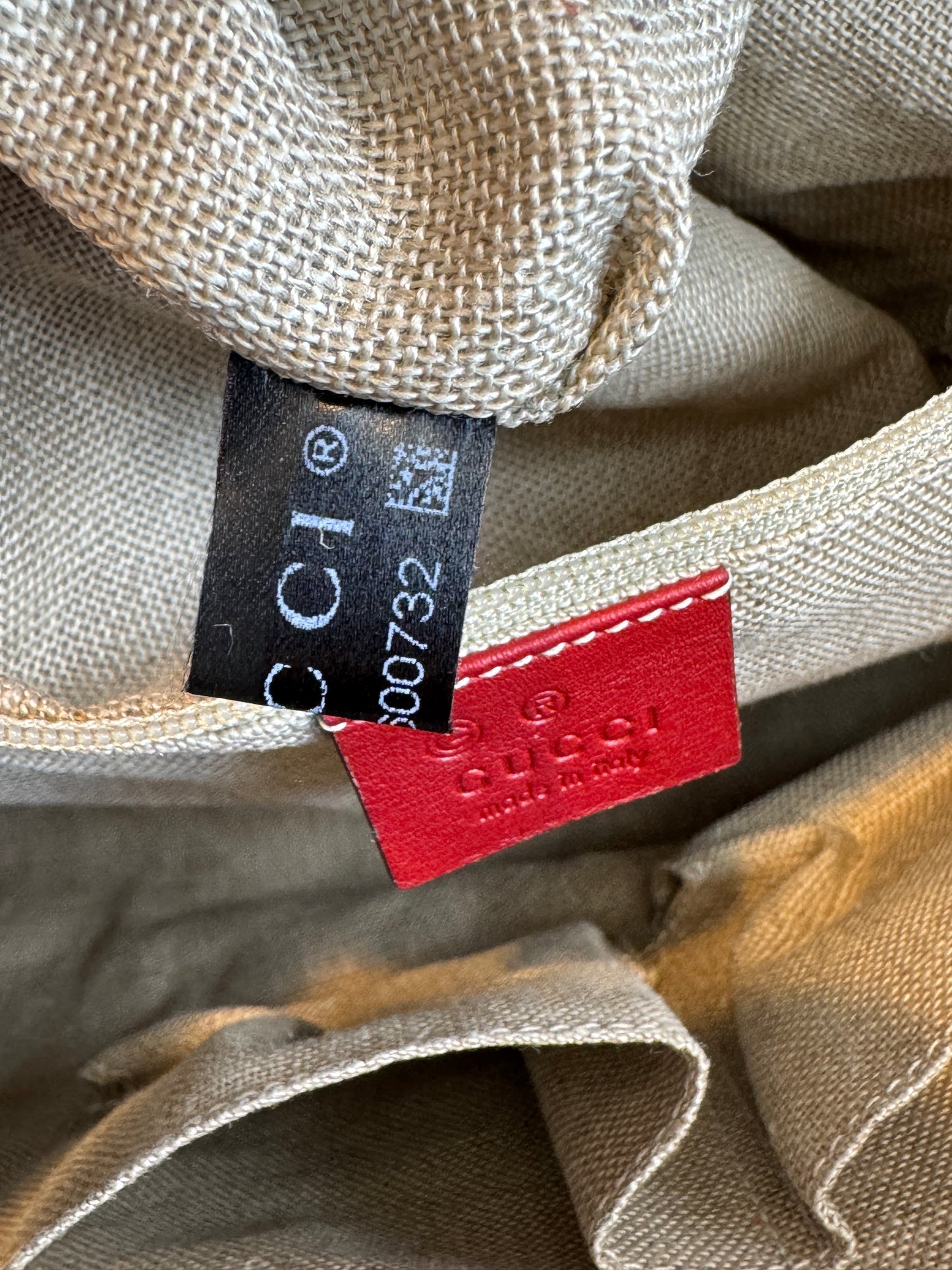 GUCCI Micro-Guccissima Cima Dome Red 2-Way Tote Large