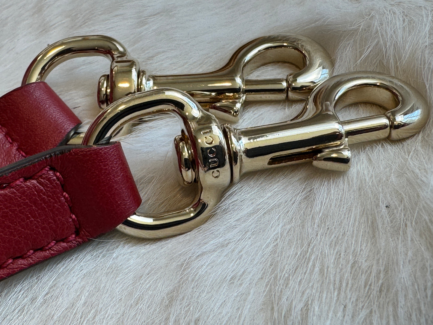 GUCCI Micro-Guccissima Cima Dome Red 2-Way Tote Large