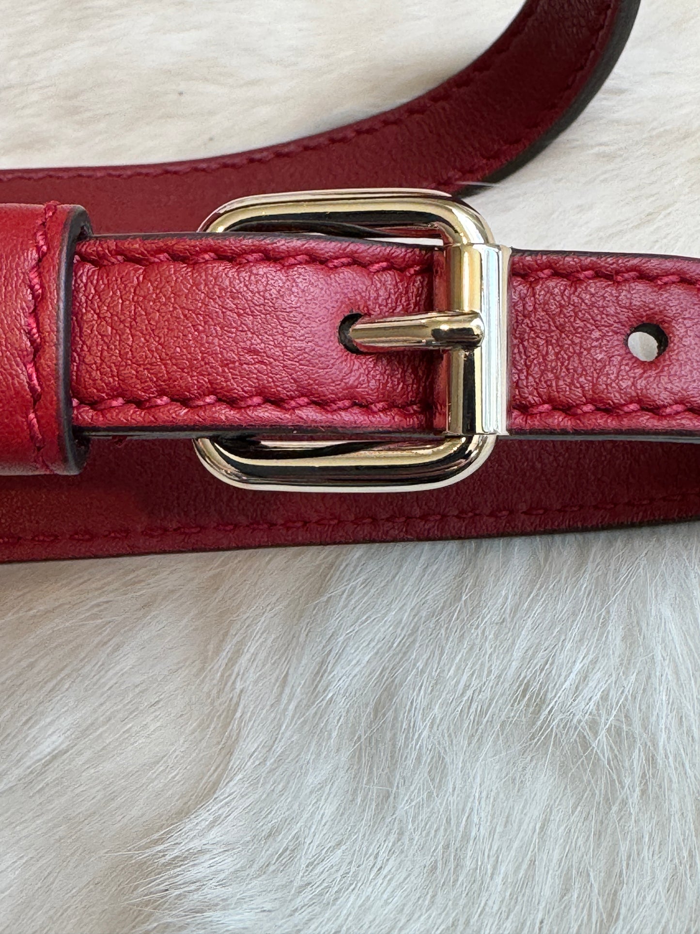 GUCCI Micro-Guccissima Cima Dome Red 2-Way Tote Large