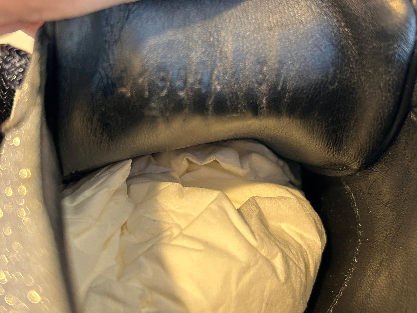 GUCCI Ace Silver Glitter Studded Women's Sneakers Size 37EU