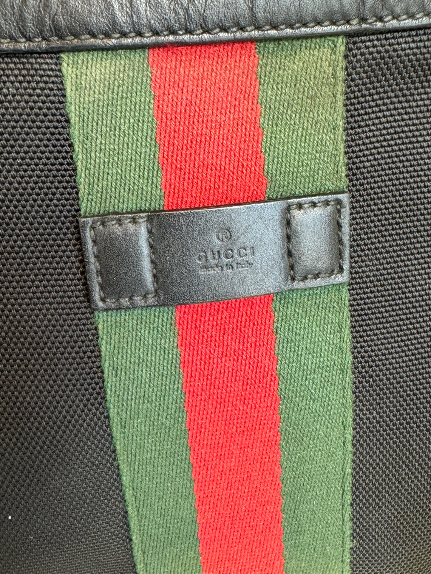 GUCCI Black Techno Canvas Web Messenger