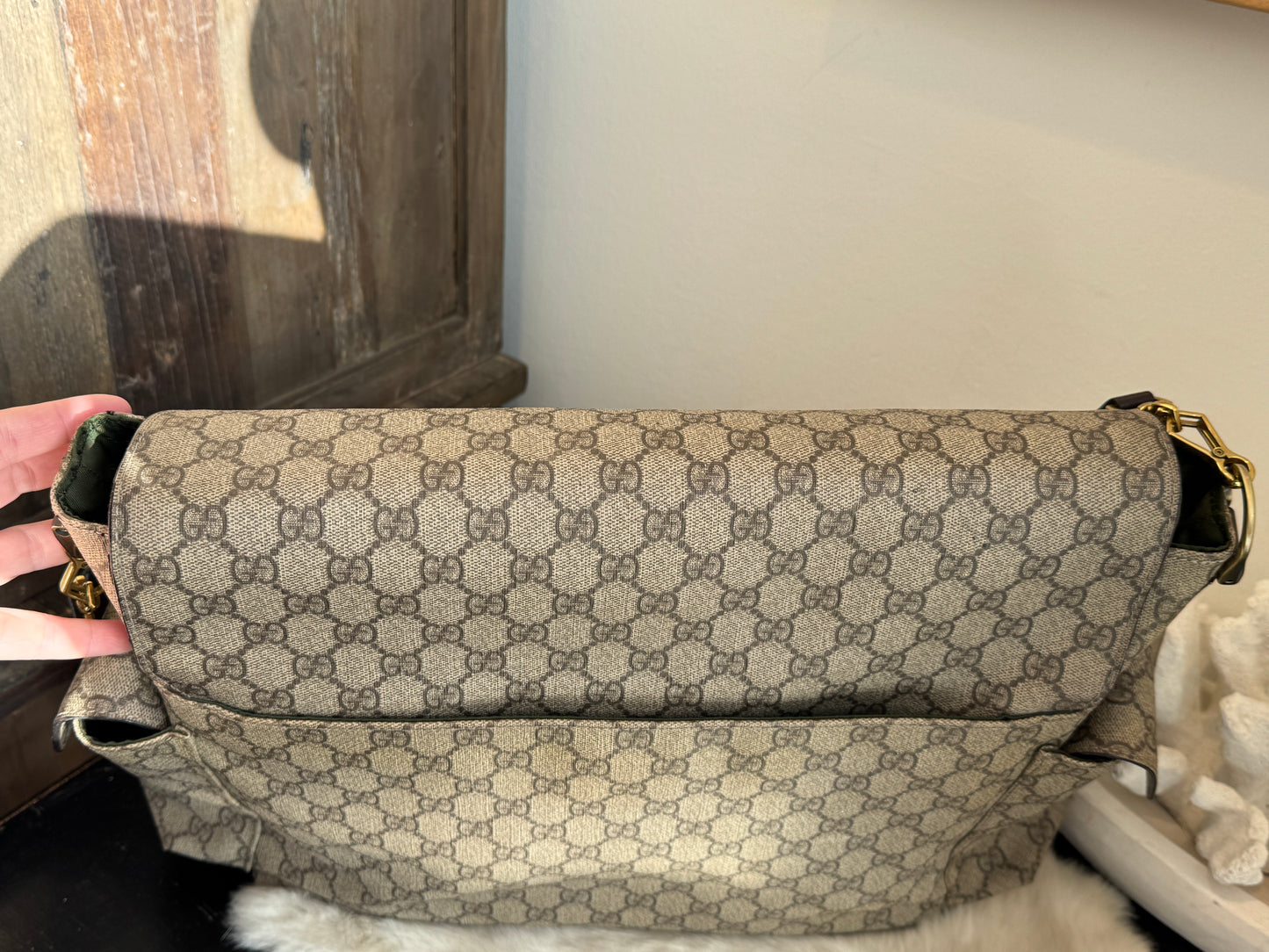 GUCCI Supreme Canvas Diaper Bag