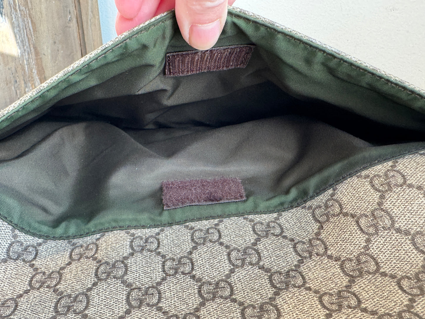 GUCCI Supreme Canvas Diaper Bag