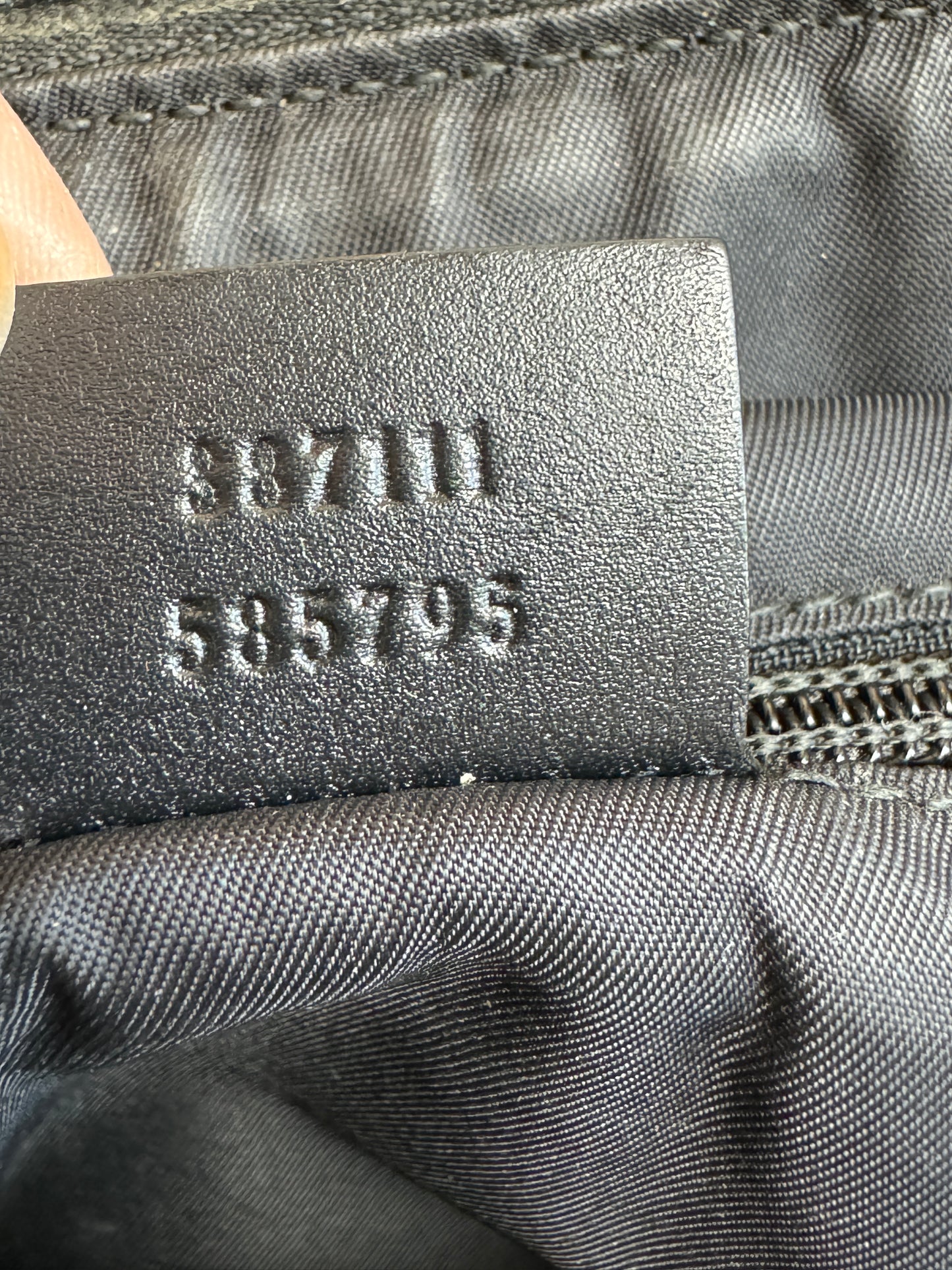 GUCCI Black Techno Canvas Web Messenger