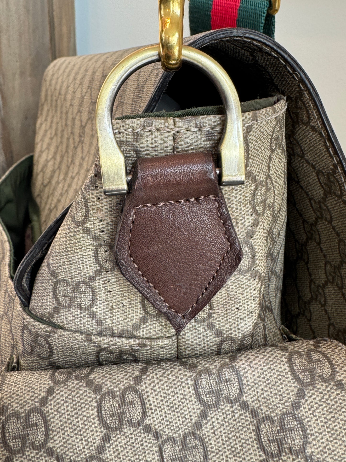 GUCCI Supreme Canvas Diaper Bag