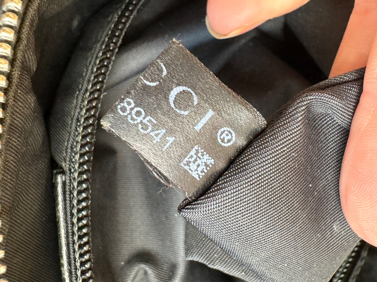 GUCCI Black Techno Canvas Web Messenger