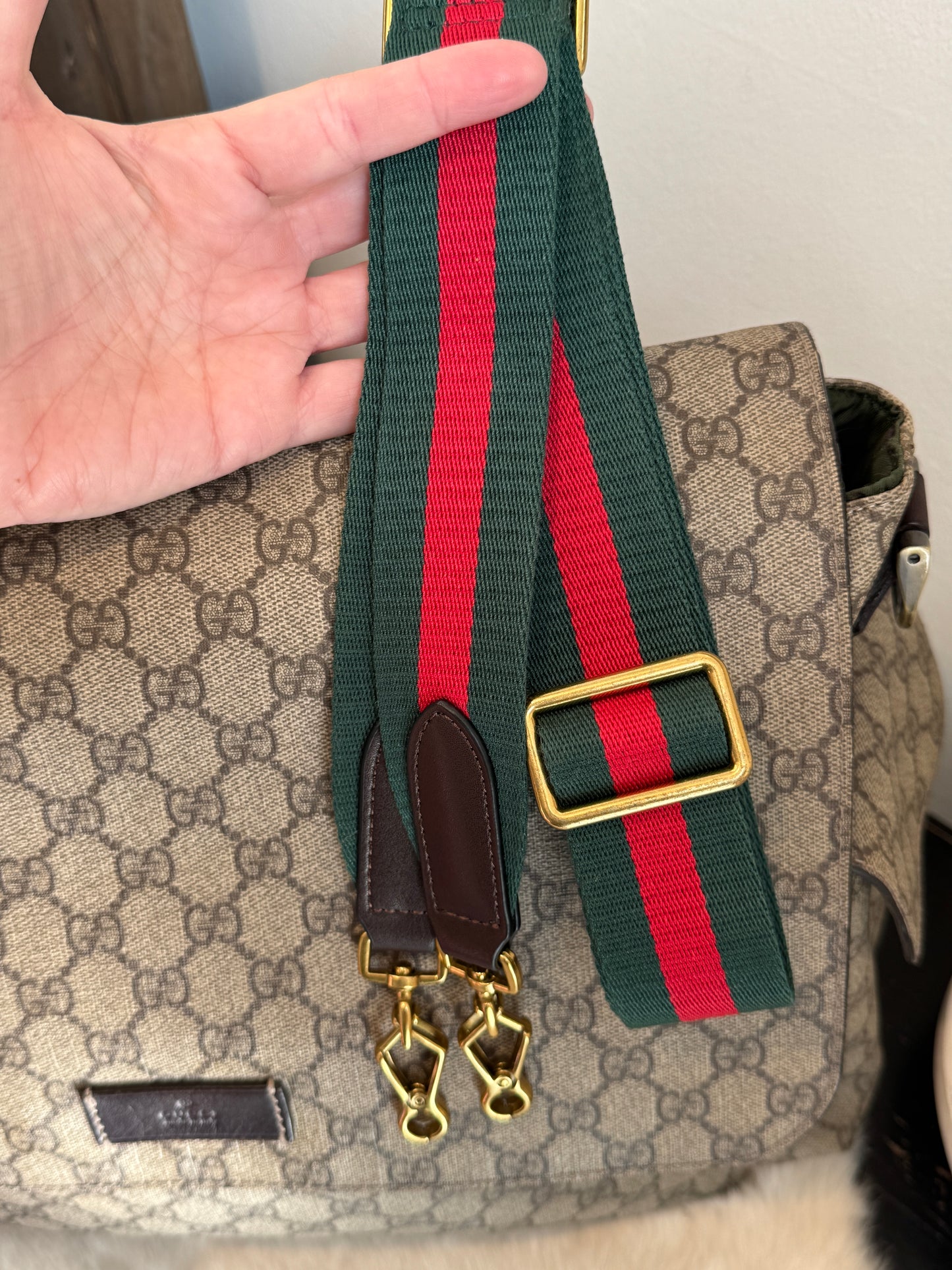 GUCCI Supreme Canvas Diaper Bag