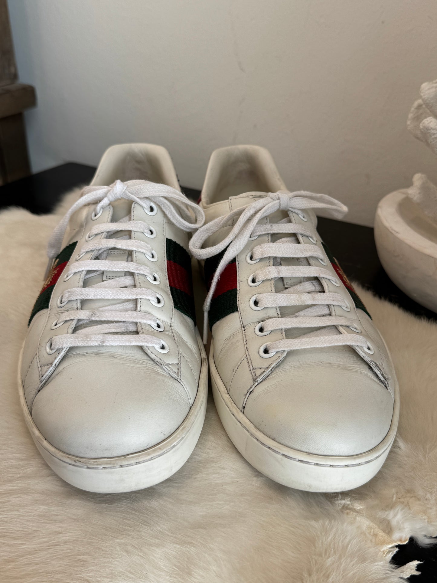 GUCCI White Ace Bees Men's Sneakers 5.5EU (38.5EU)