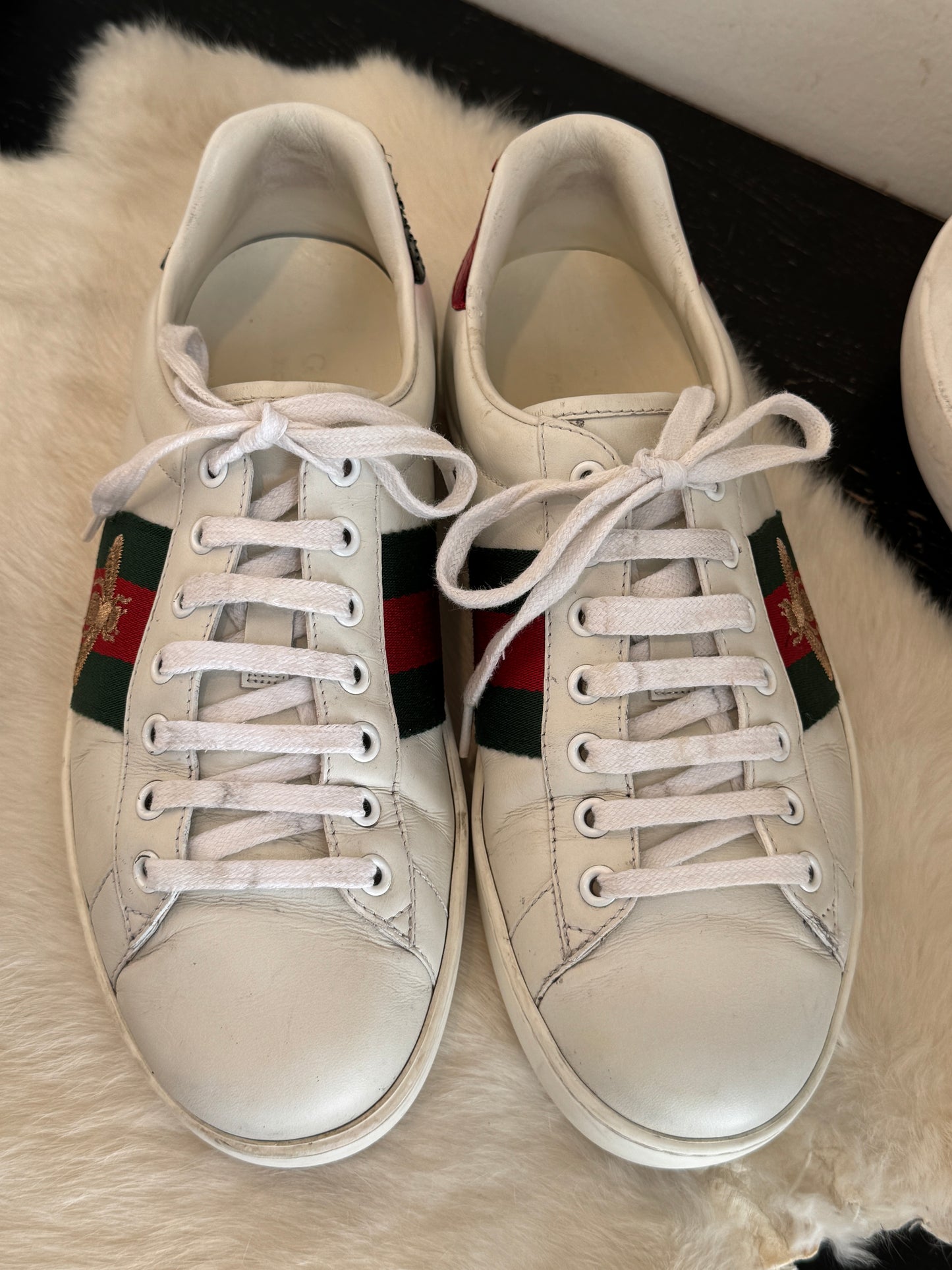 GUCCI White Ace Bees Men's Sneakers 5.5EU (38.5EU)
