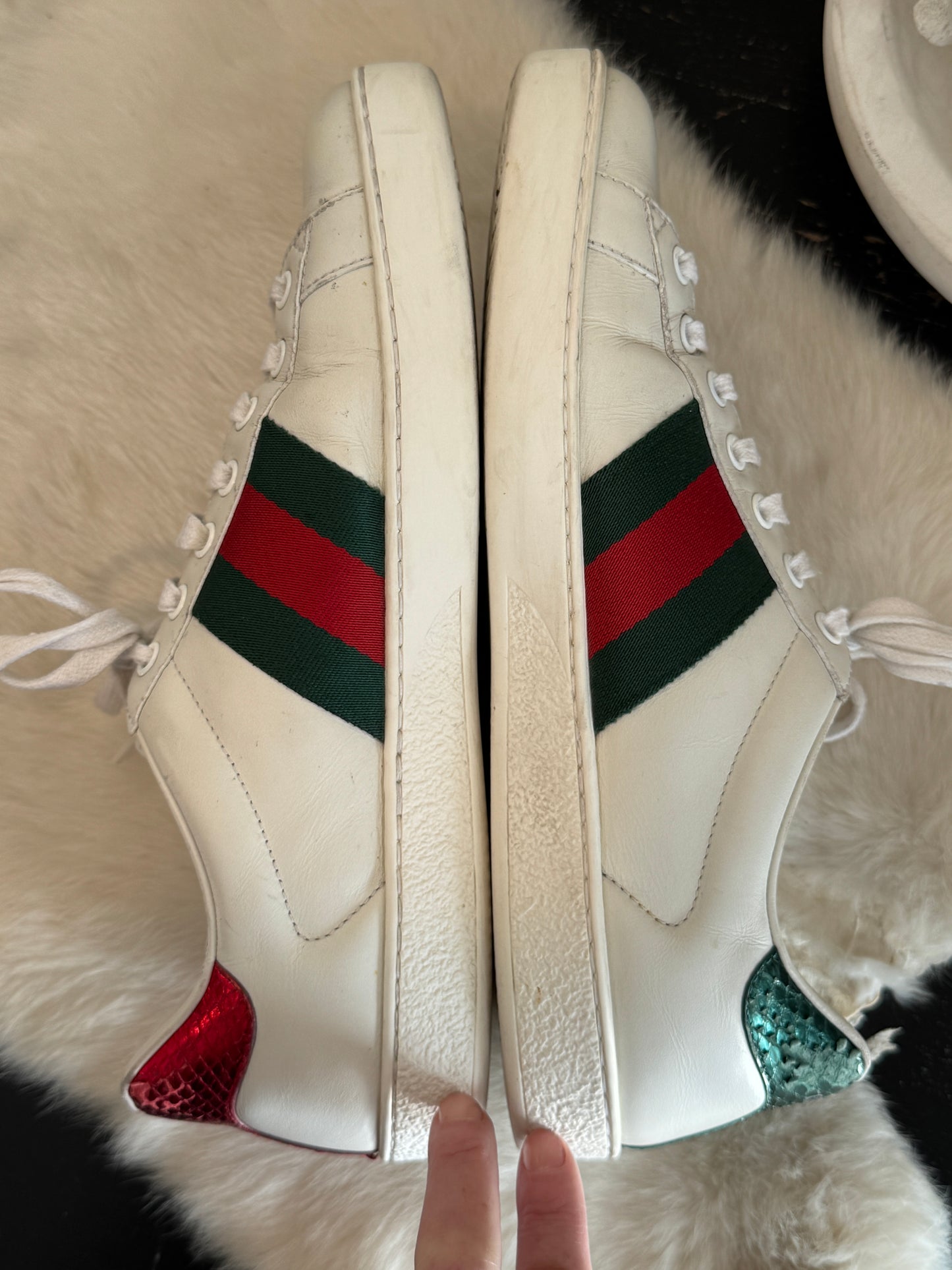 GUCCI White Ace Bees Men's Sneakers 5.5EU (38.5EU)