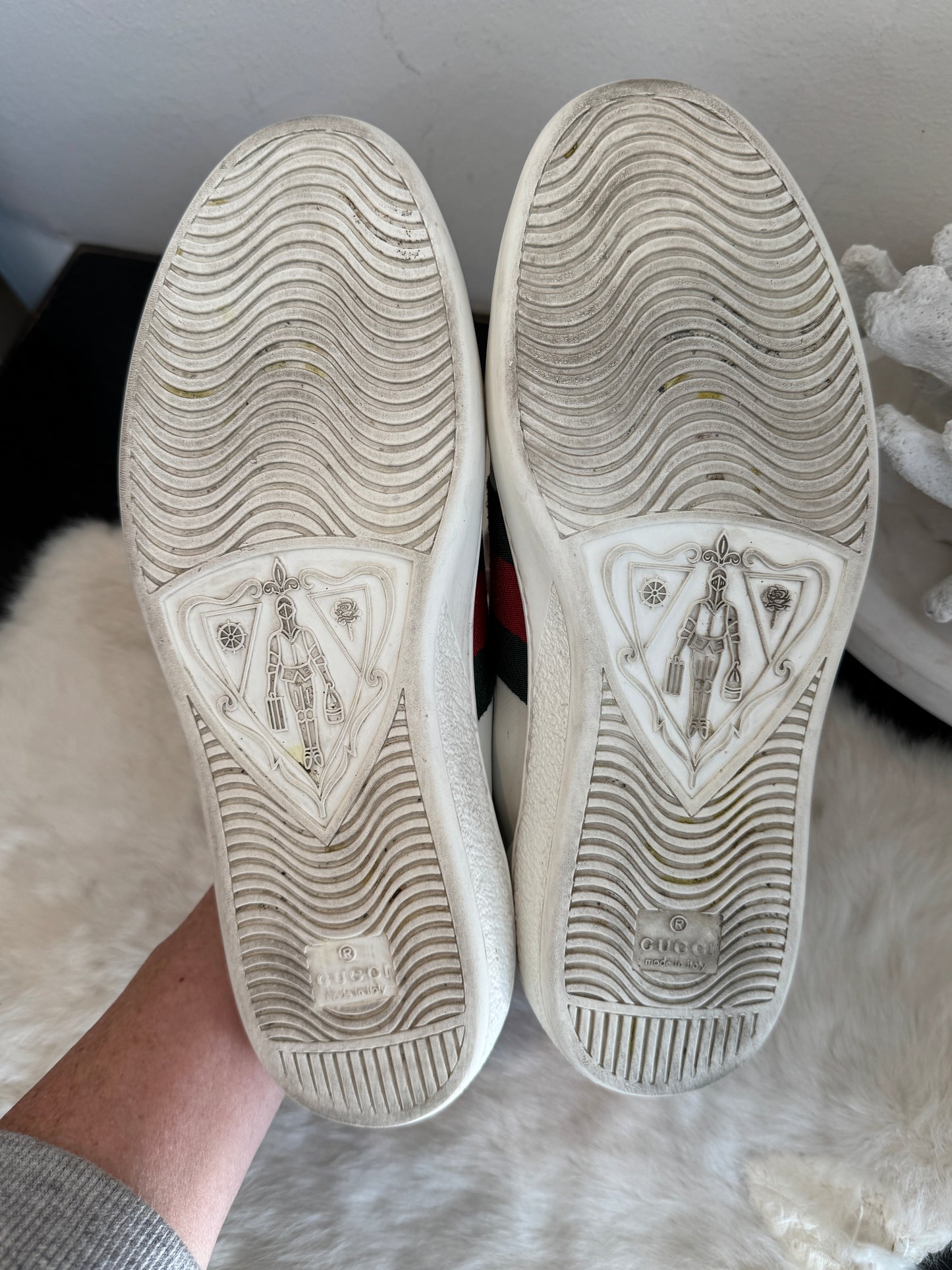 GUCCI White Ace Bees Men's Sneakers 5.5EU (38.5EU)