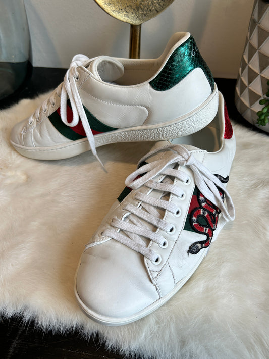 GUCCI Ace Kingsnake Sneakers Men's 6.5EU (Women's 39.5EU)