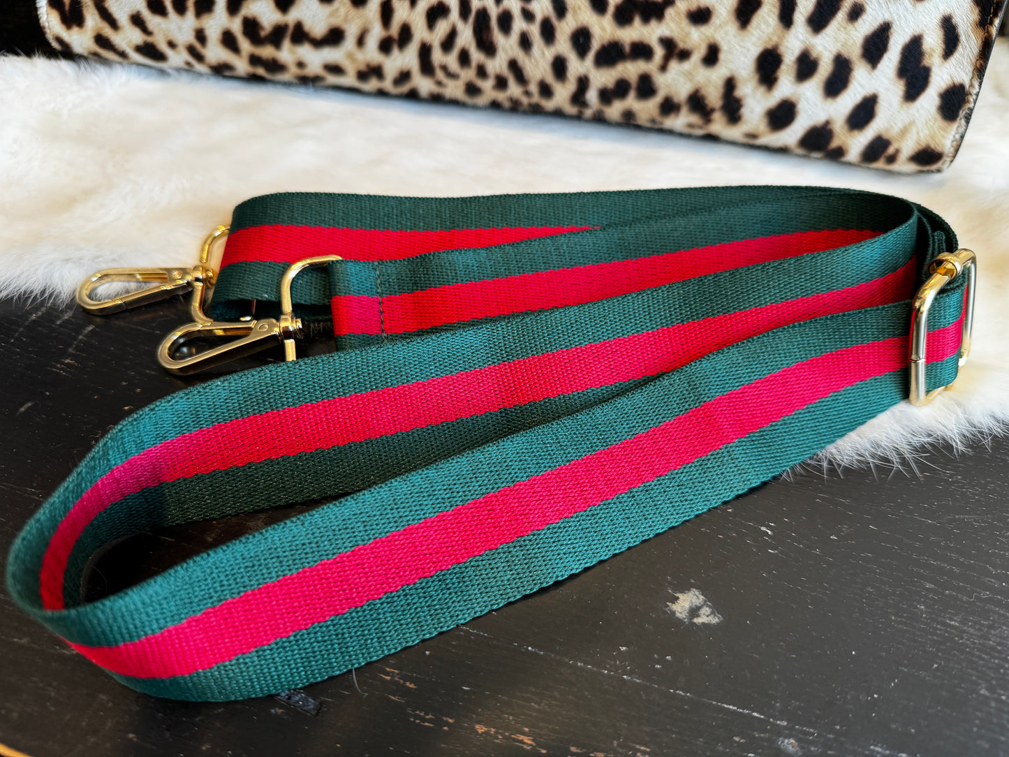 Gucci Calf Hair Bamboo Leopard Print Large Nymphaea Bag