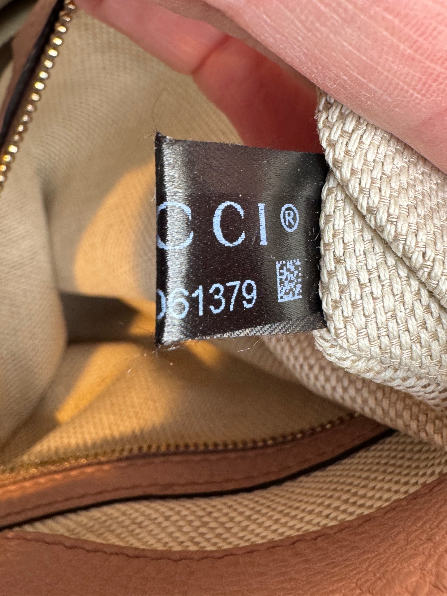 GUCCI Blush Soho 2-Way Zip Top Tote/Crossbody