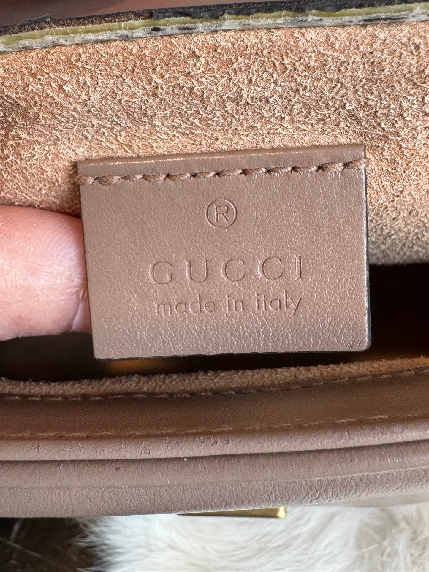 GUCCI Calfskin Matelasse Marmont Mini Top Handle Blush Crossbody