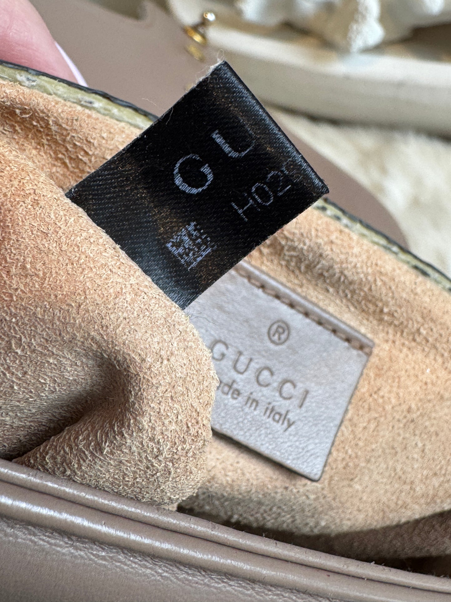 GUCCI Calfskin Matelasse Marmont Mini Top Handle Blush Crossbody