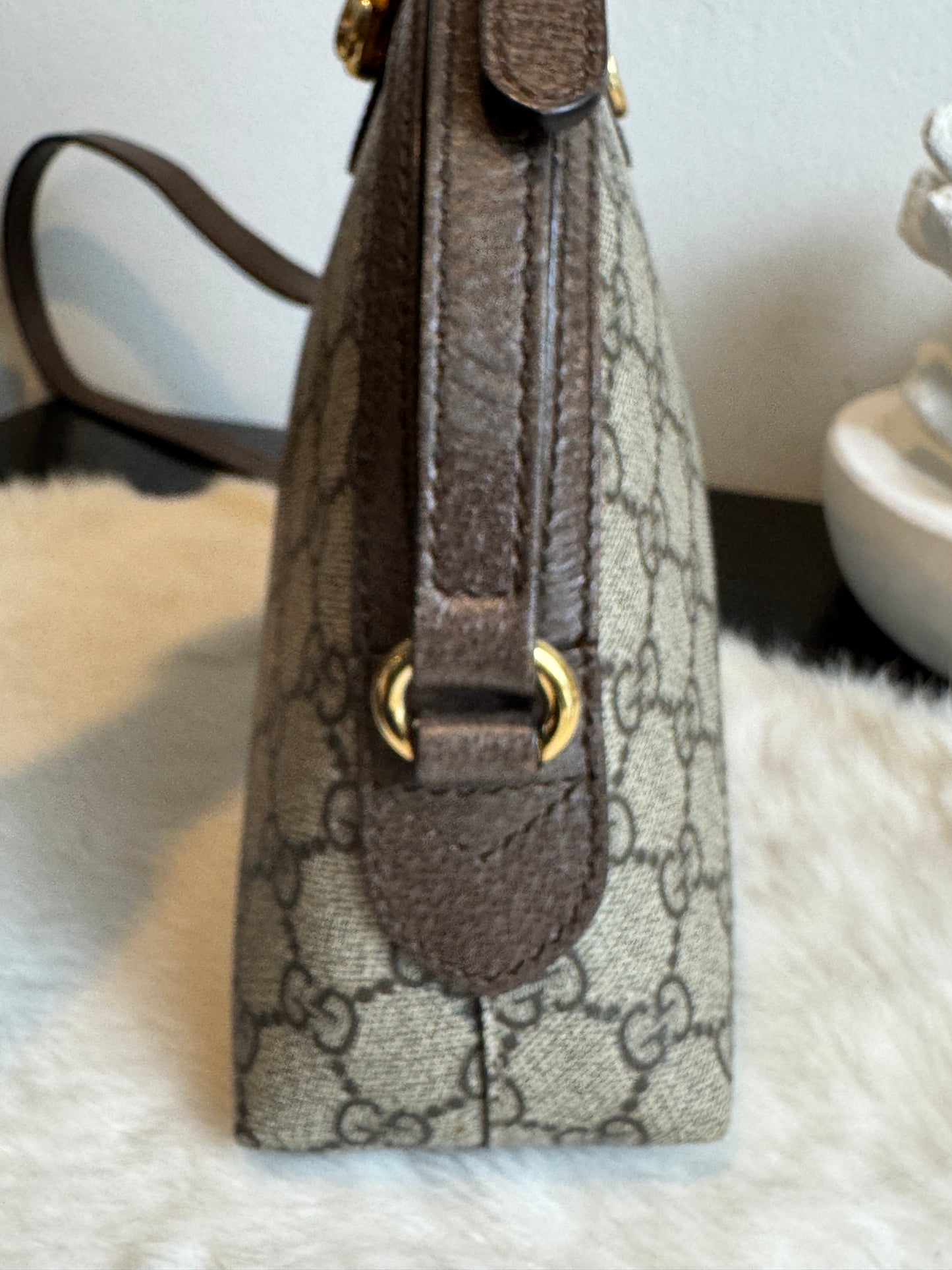 GUCCI Supreme Ophidia Round Top Crossbody Bag
