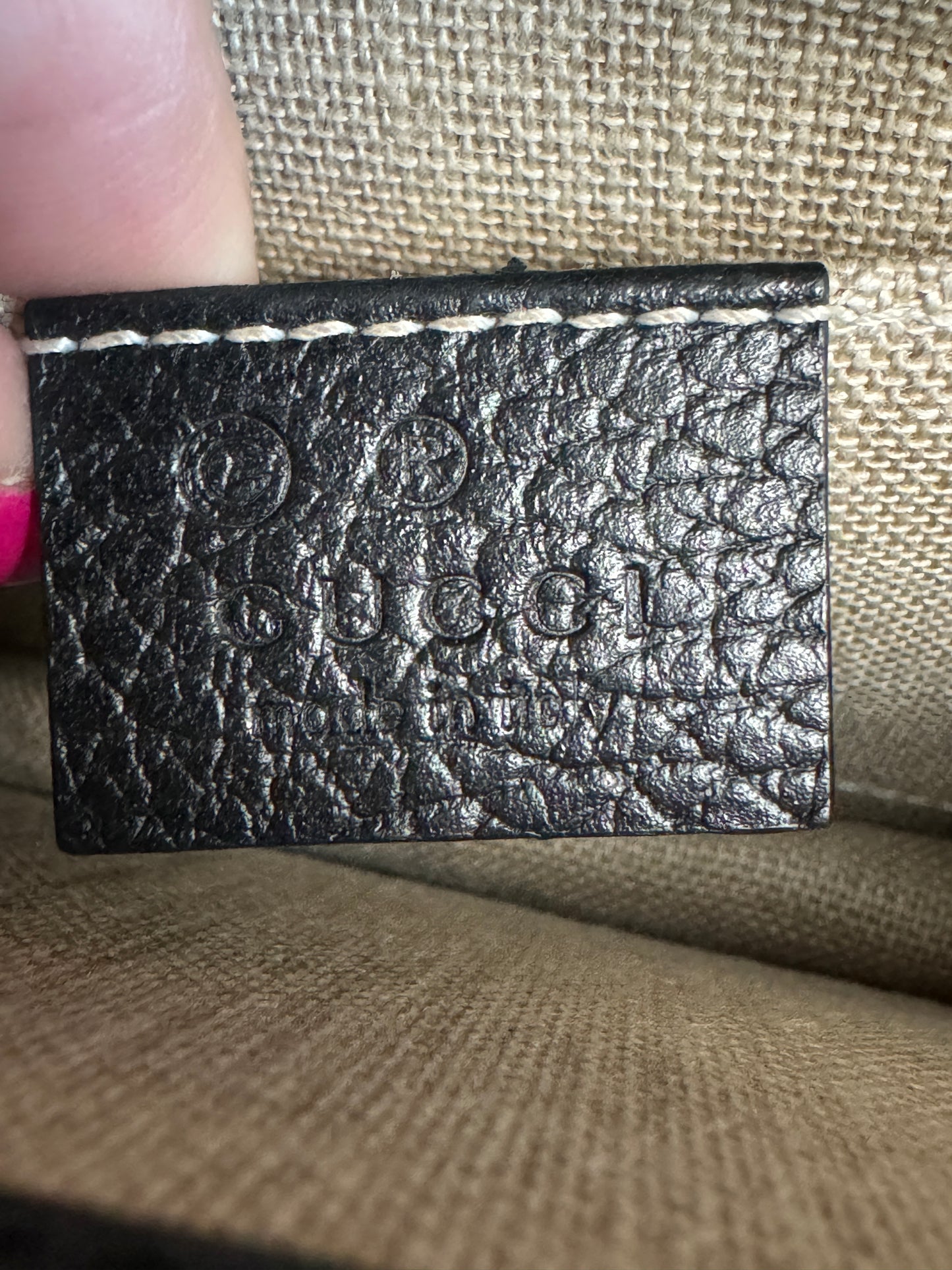 GUCCI Interlocking G Black Leather Bag