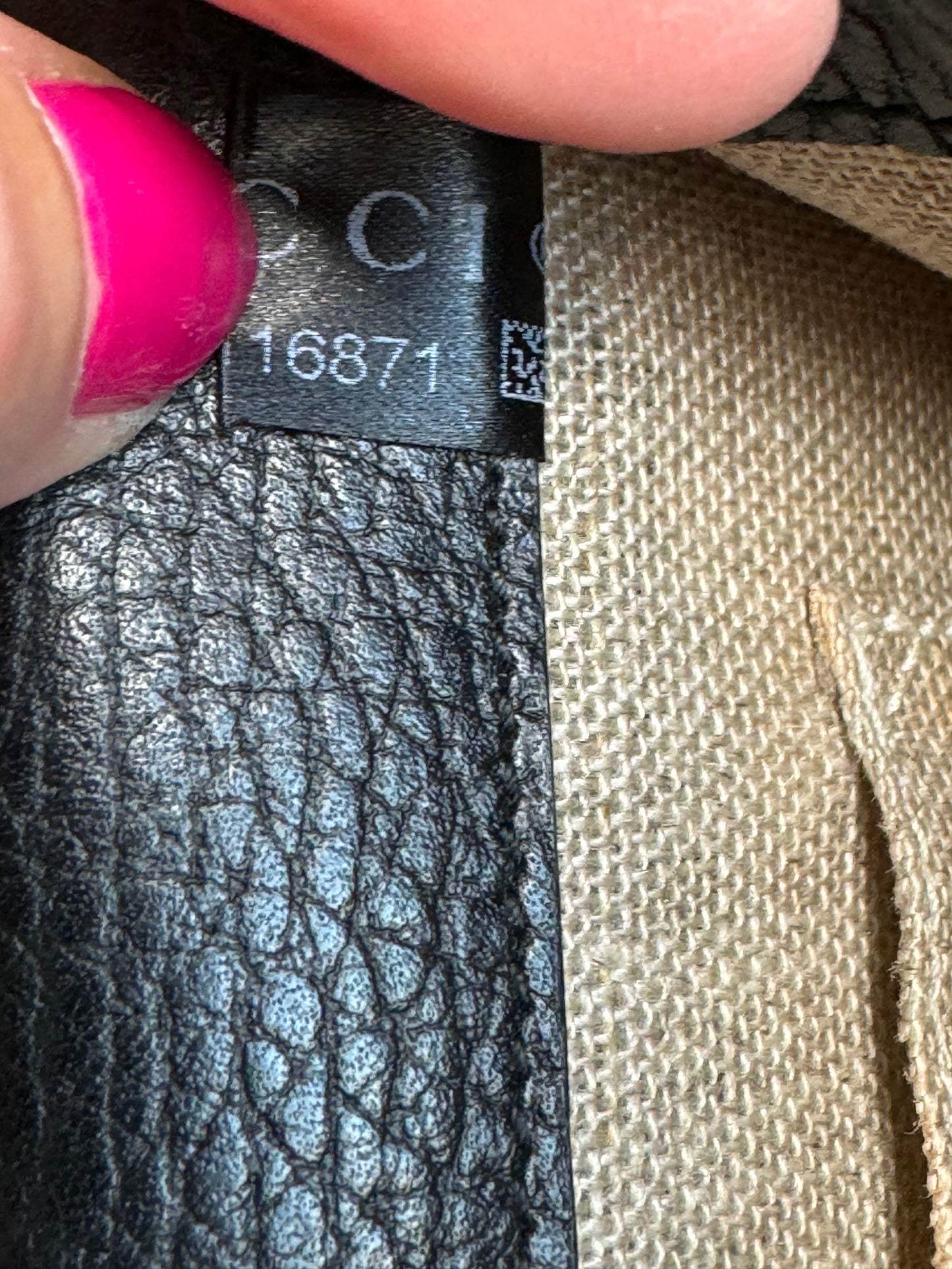 GUCCI Interlocking G Black Leather Bag