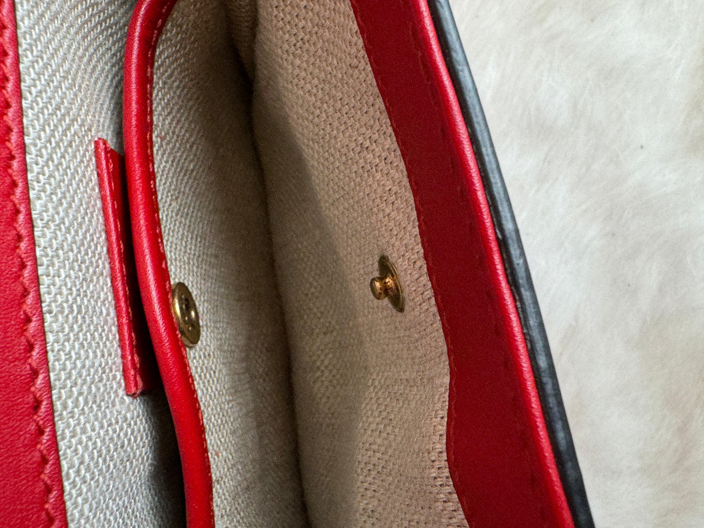GUCCI Horsebit Lady Mini Web Red