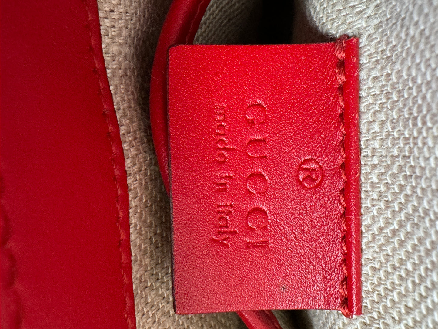 GUCCI Horsebit Lady Mini Web Red