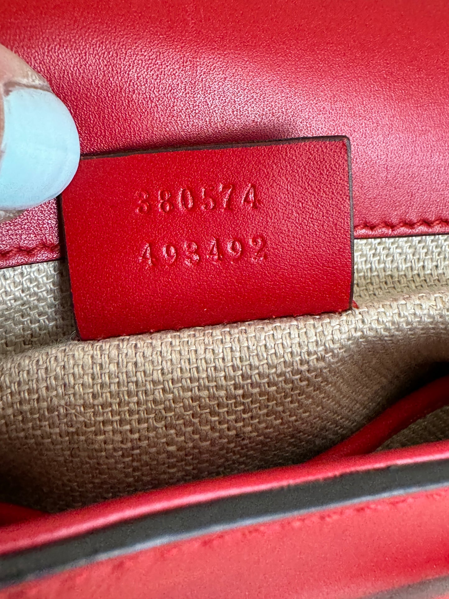 GUCCI Horsebit Lady Mini Web Red