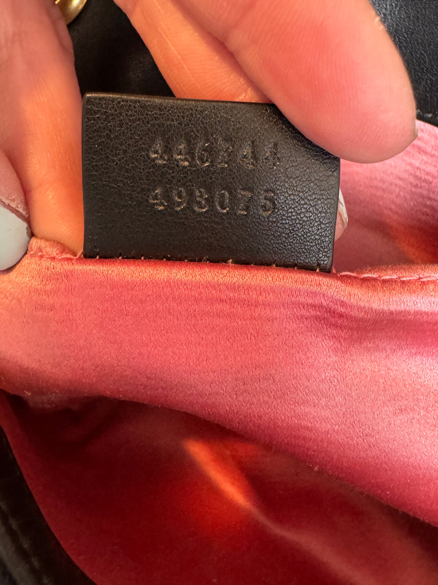 GUCCI Black Velvet Marmont Mini Bag