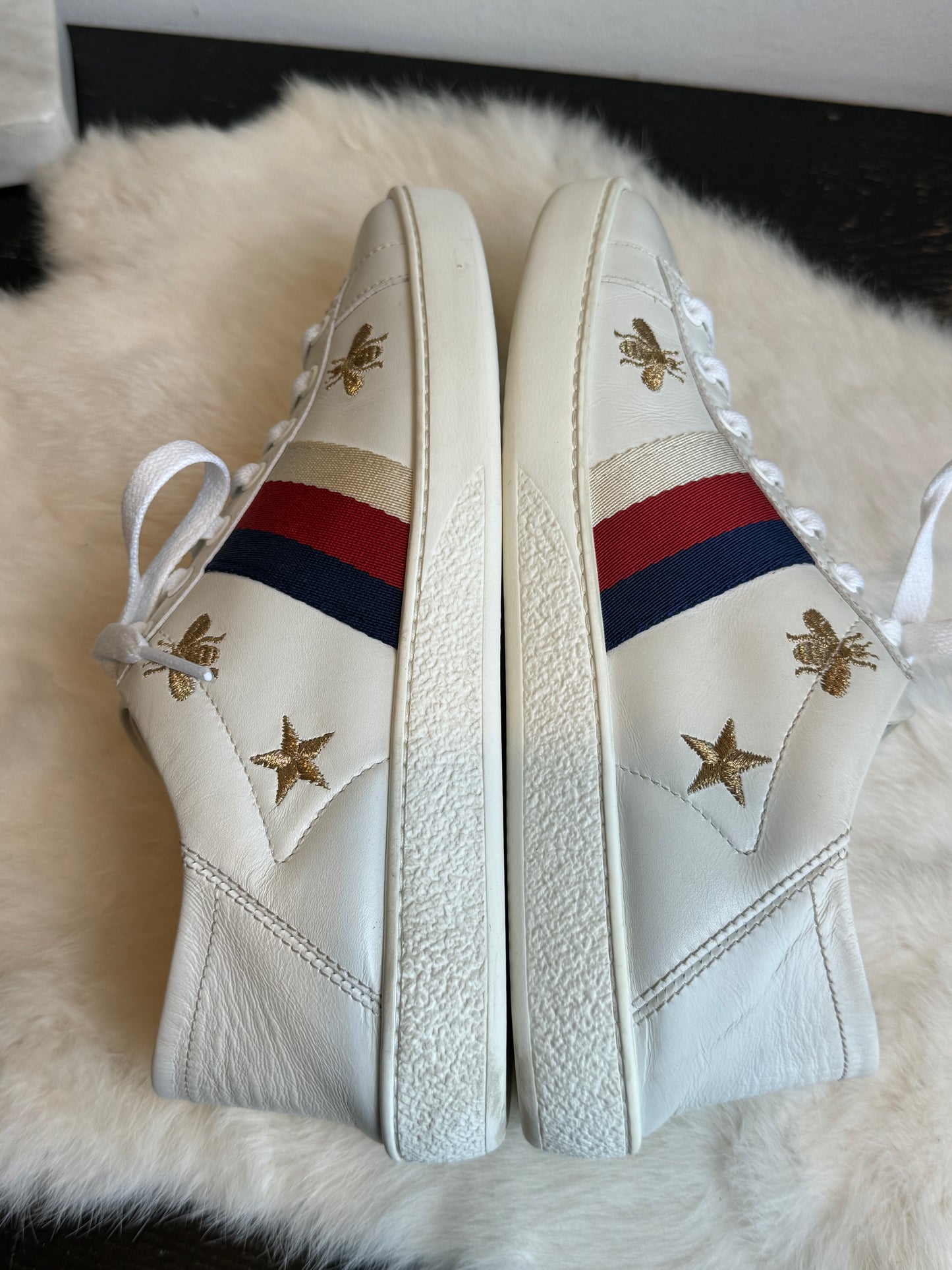 Gucci Ace Metallic Soft Heel Women's Sneakers Size 36.5EU