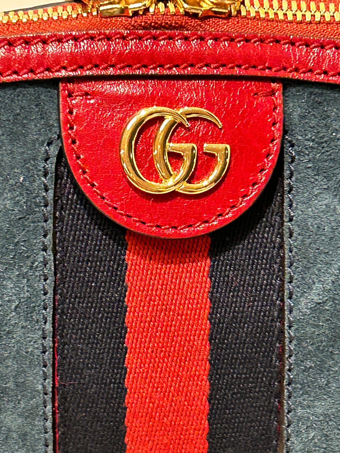 GUCCI Suede Ophidia Round Top Crossbody Bag MO