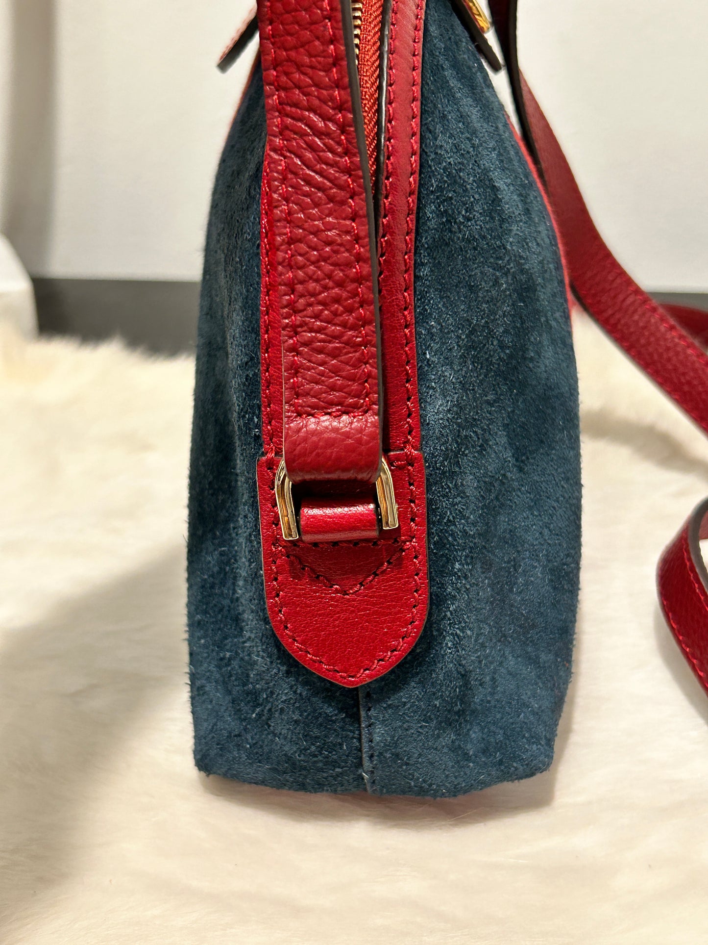 GUCCI Suede Ophidia Round Top Crossbody Bag MO