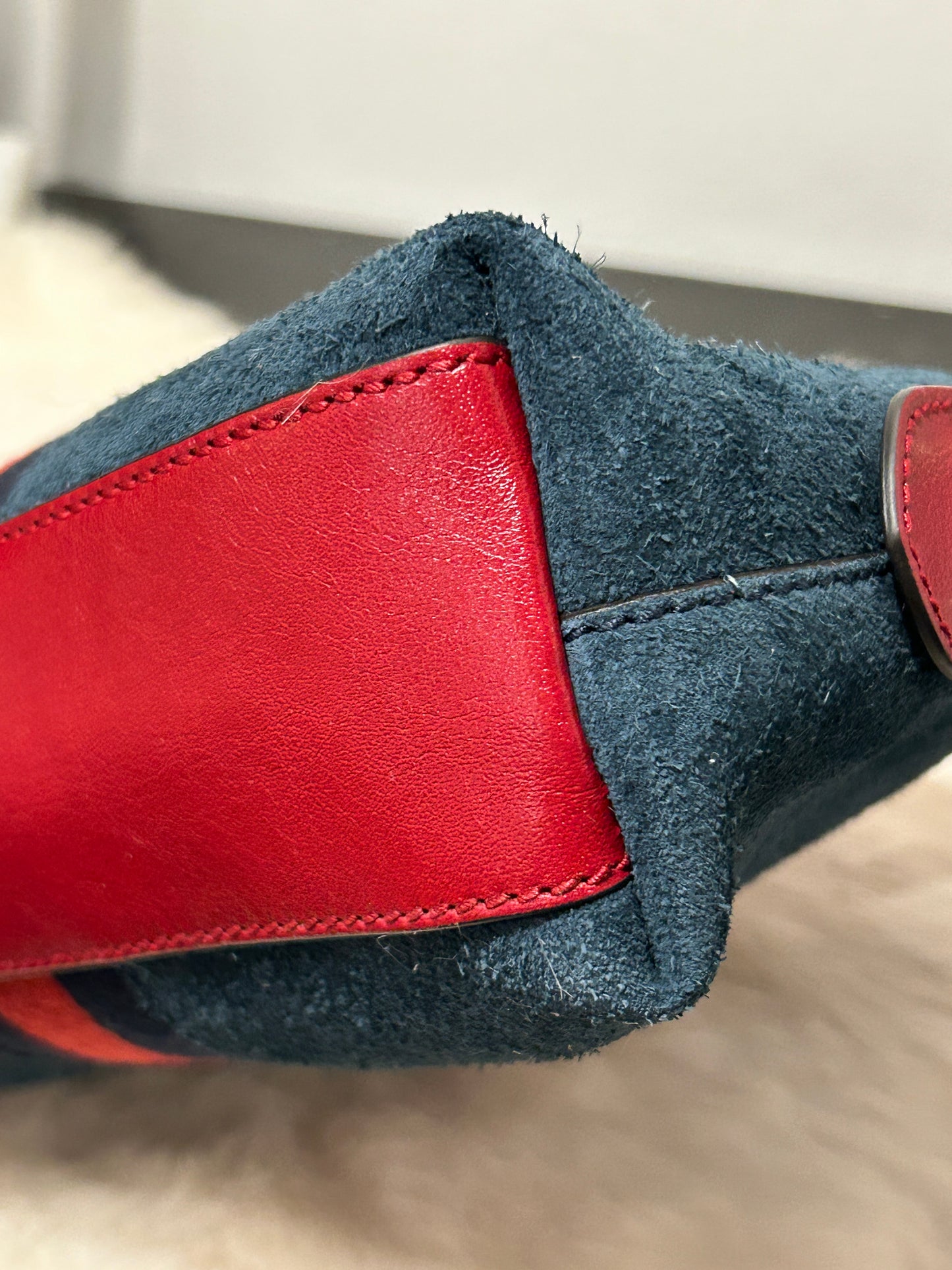 GUCCI Suede Ophidia Round Top Crossbody Bag MO