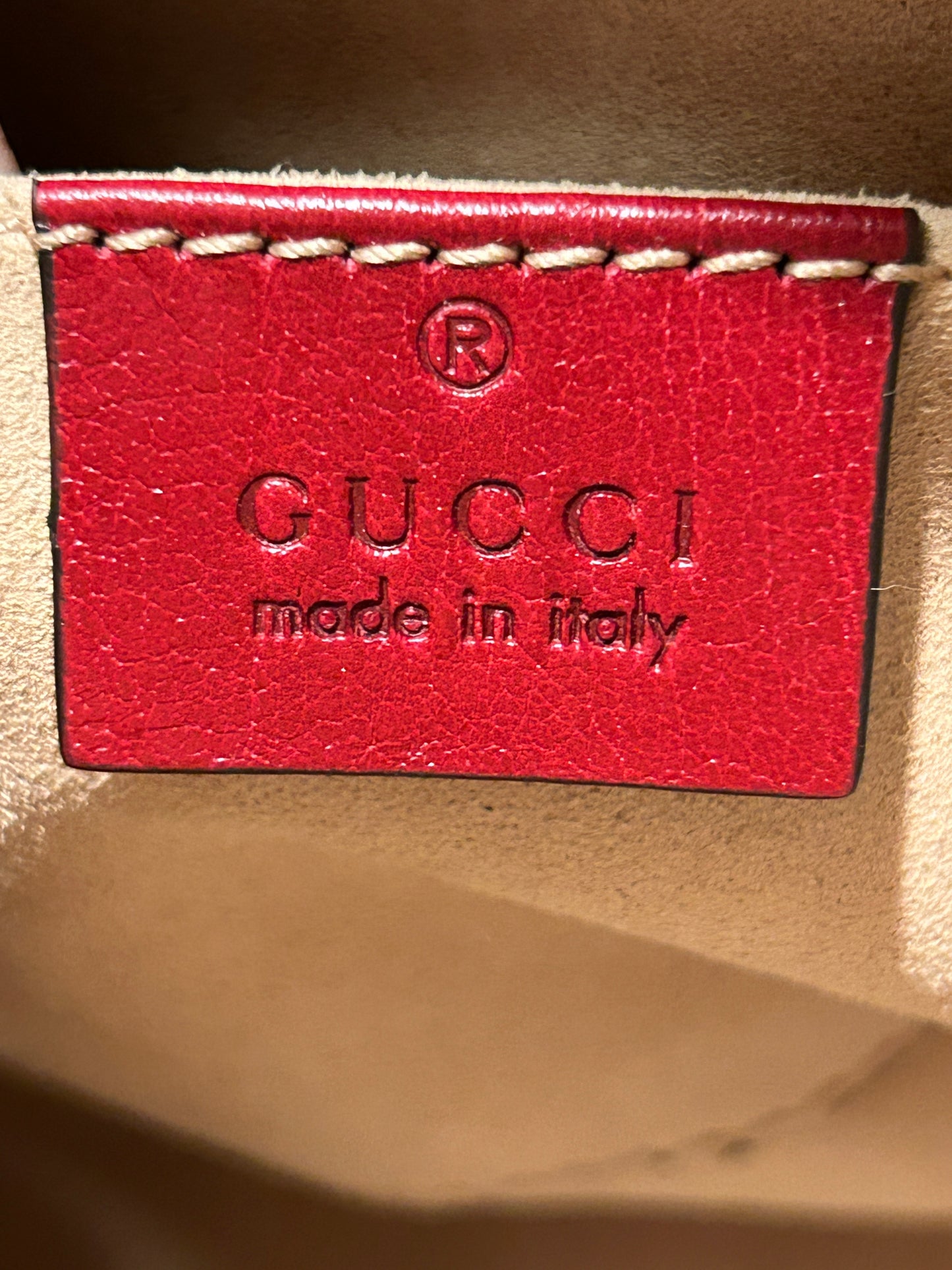 GUCCI Suede Ophidia Round Top Crossbody Bag MO